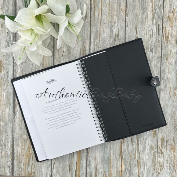 Coach Boxed Notebook & Pencil Case Set With Penguin Print Leather Bag Purse - Picture 6 of 9